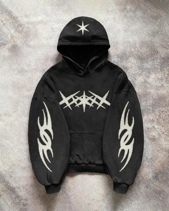 Gothic Black Star Hoodie